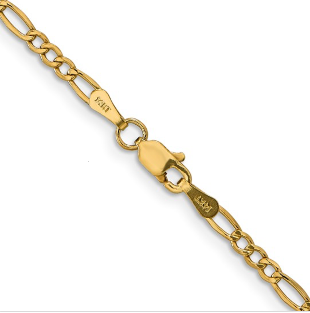 10K Semi-Solid Figaro Chain