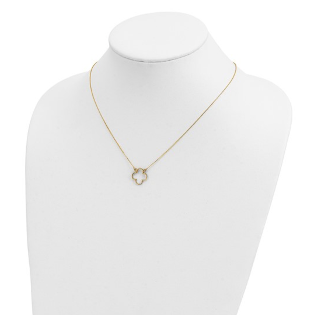 14K Polished Cloverleaf Necklace