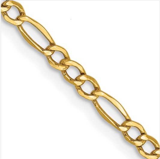 10K Semi-Solid Figaro Chain
